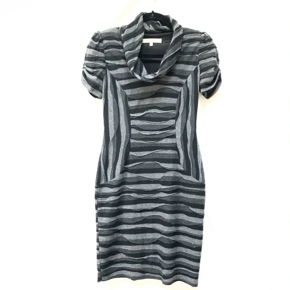 Evan Picone Vintage Knit Dress Grey Size 2 Petite - Picture 7 of 13